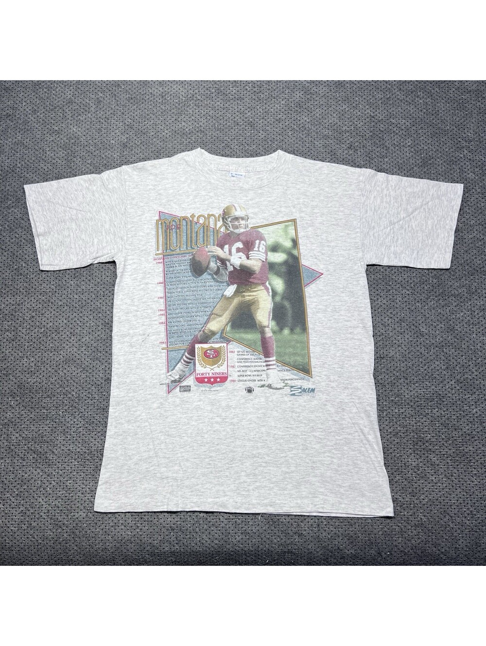 Vintage 1990 Salem San Francisco 49Ers Joe Montana T-Shirt Medium Rare Men’s